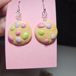 M & m cookie earrings